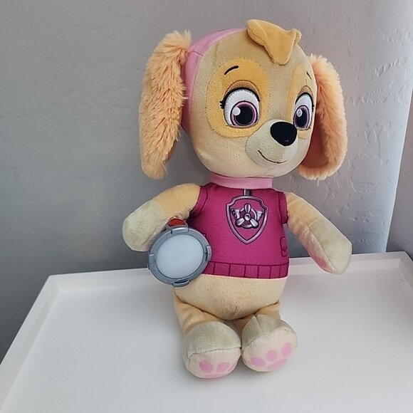 Paw Patrol 13 Snuggle Up Skye Plush Stuffed Toy W/ Flashlight Talks Working - Picture 1 of 4